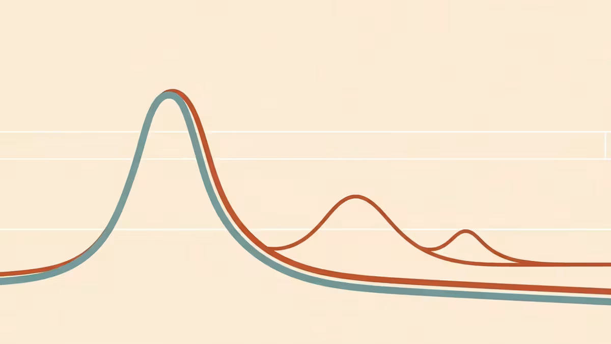 Cortisol curve — healthy versus dysregulated after 50