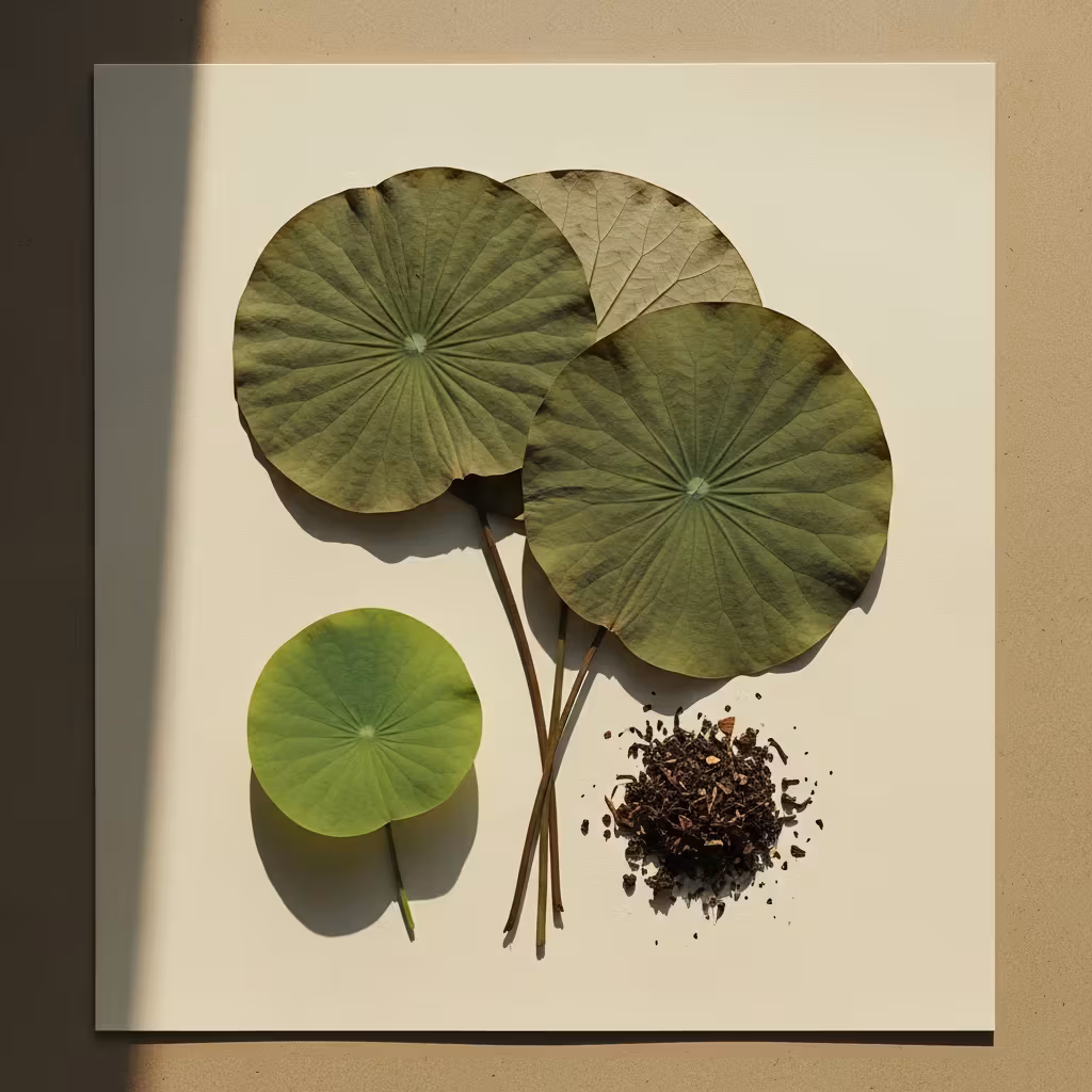 Dried lotus leaves