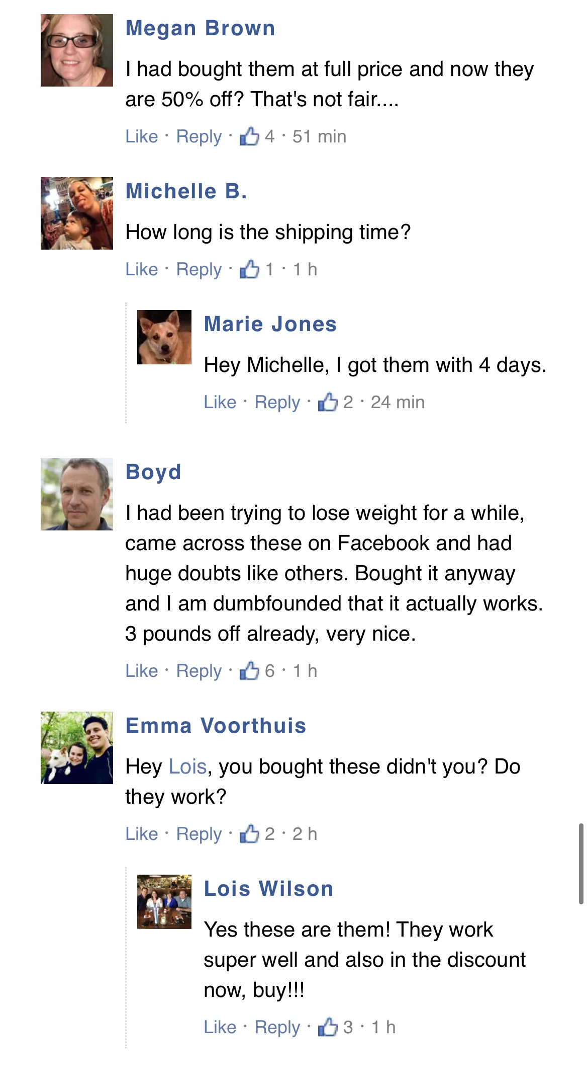 Customer comments
